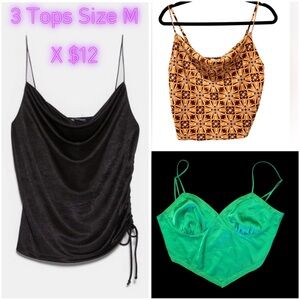 Bundle of 3 Tops Size M / Zara / O.L.M / Cotton Candy